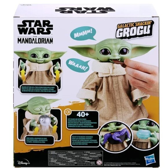 STAR Wars The Mandalorian Galactic Snackin' Grogu Animatronic Action Figure, 40+ - Picture 1 of 7